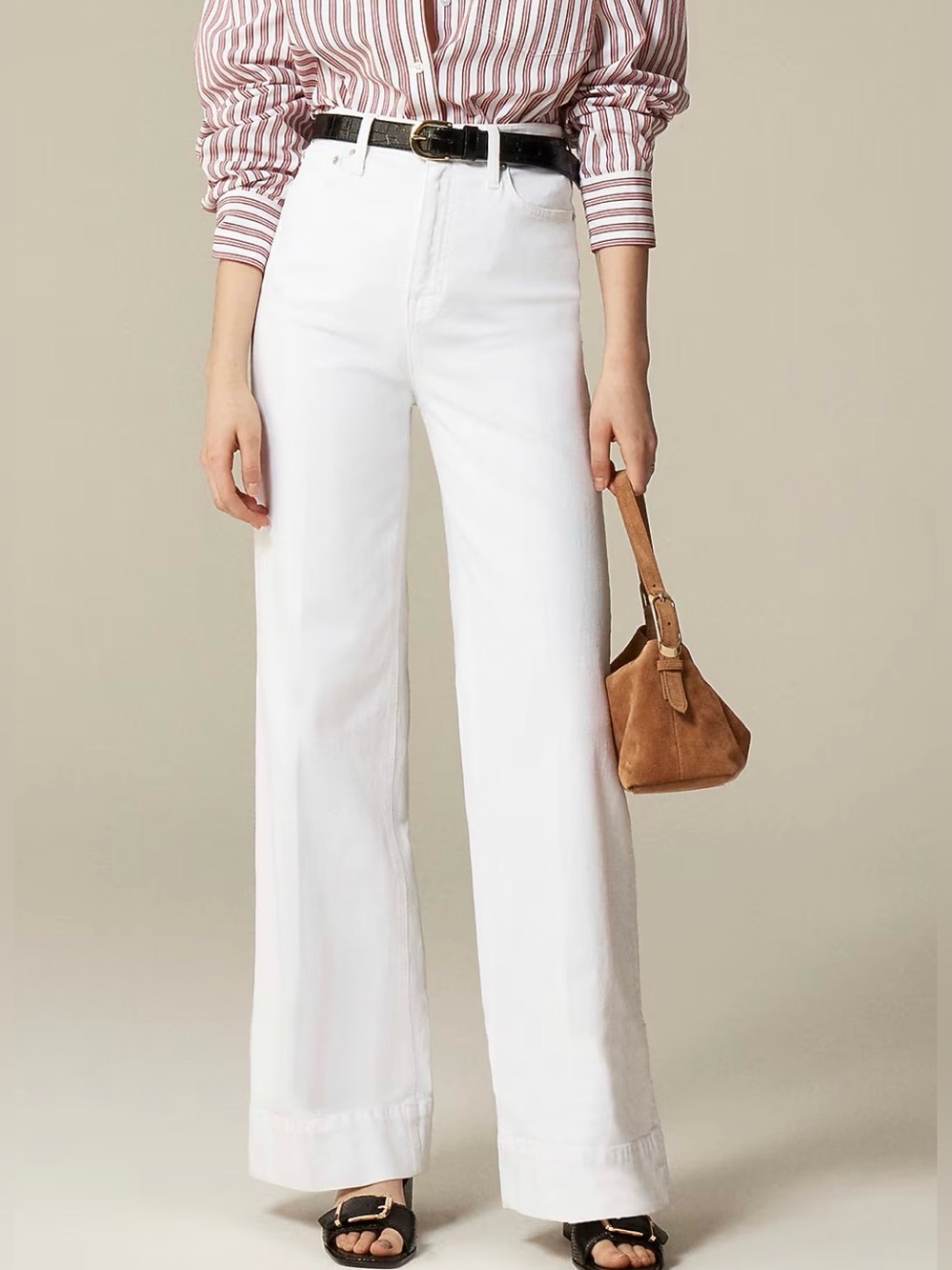 J. Crew White High-rise denim trouser‎ Jeans Sizes 12 14 16 18 20 #383